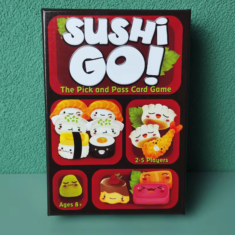 1 Box Sushi Go Family Gathering Board Game Card,Fun Card Game Party Interactive Card Game Creative Small Gift Holiday Accessory
