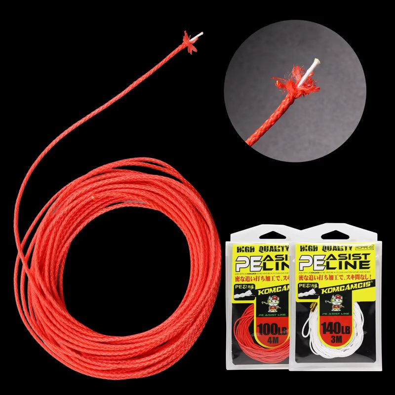 ZYZ Tying JIG Assist Hooks Fishing Line Two Layers Inside and Outsid 8 Strands Each 200lb Max Pull Tie Fishhooks Line