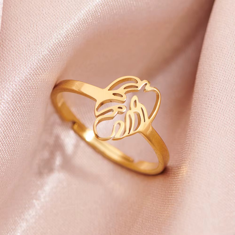 New Trendy Stainless Steel Woman Ring Jewelry 2024 Bohemia Vintage Plant Branch Leaves Flower Adjustable Open Rings Accessories