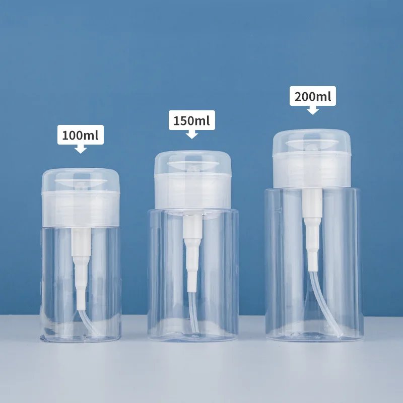 100ml/150ml/200ml PETG Pressure Refillable Bottle Makeup Remover Oil Toner Water Makeup Dispenser Separation Cosmetic Containers