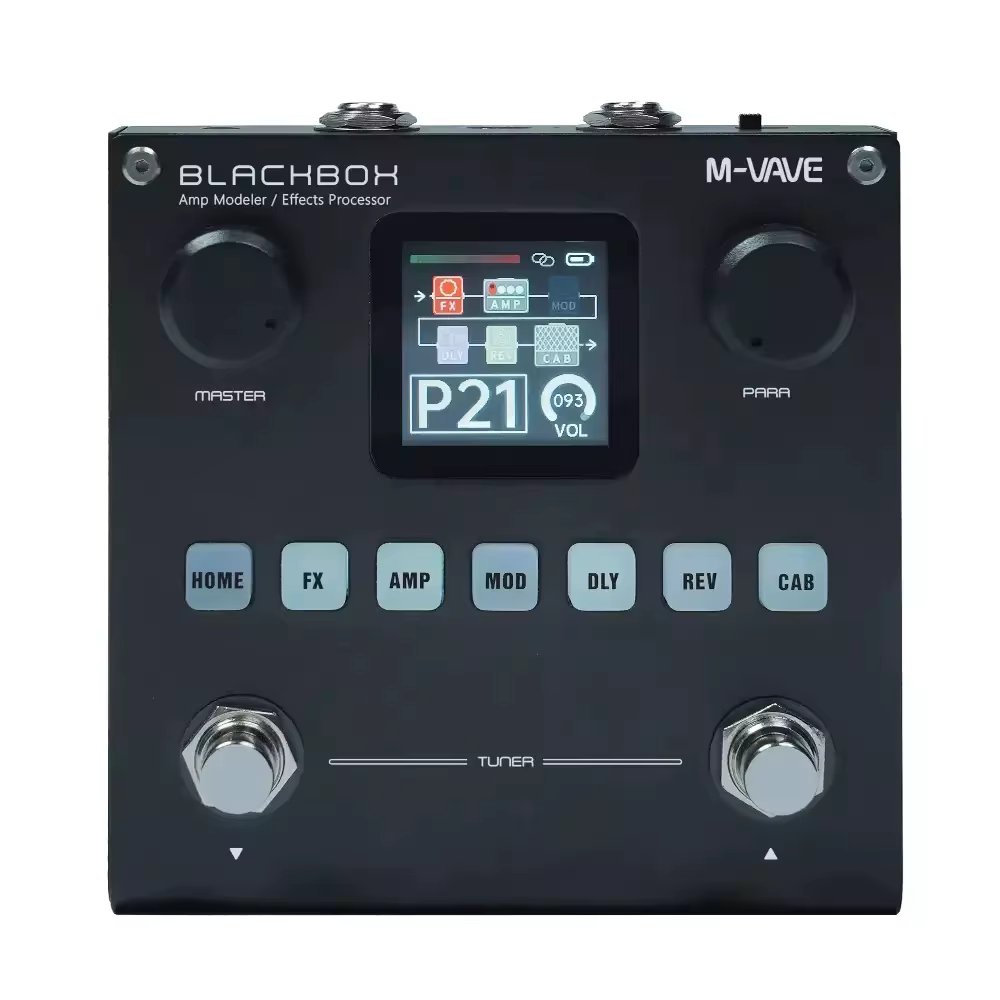 M-VAVE Blackbox Guitar / Bass AMP Modeler Multi Effects Processor Rechargeable for Electric Guitar Bass