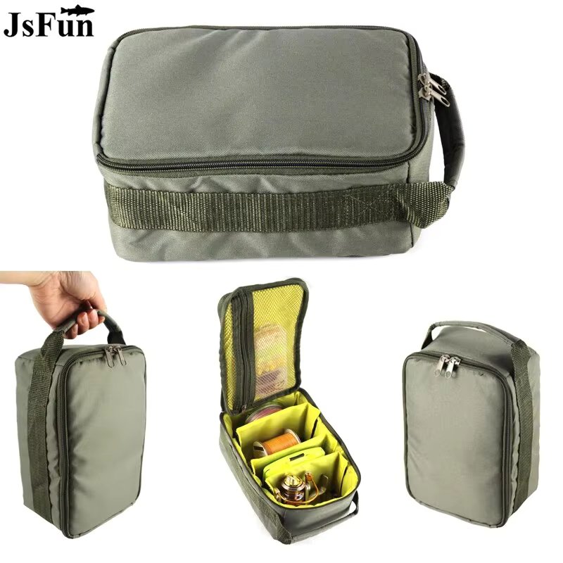 Oxford Fishing Tackle Bag Large Capacity Portable Fishing Reel Lure Hook Gear Storage Handbag Outdoor Fishing Reel Case