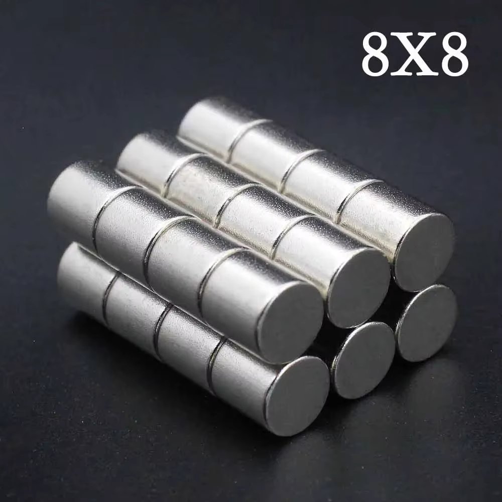 3/5/8/12/15Pcs 8x8 Neodymium Magnet 8mm x 8mm N35 NdFeB Round Super Powerful Strong Permanent Magnetic imanes Disc
