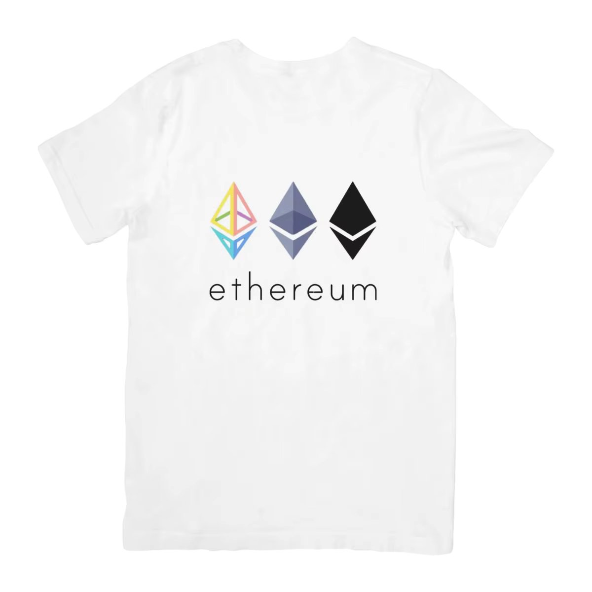 Men's Ethereum Cryptocurrency ETH Cotton Basic Casual Everyday T-Shirt