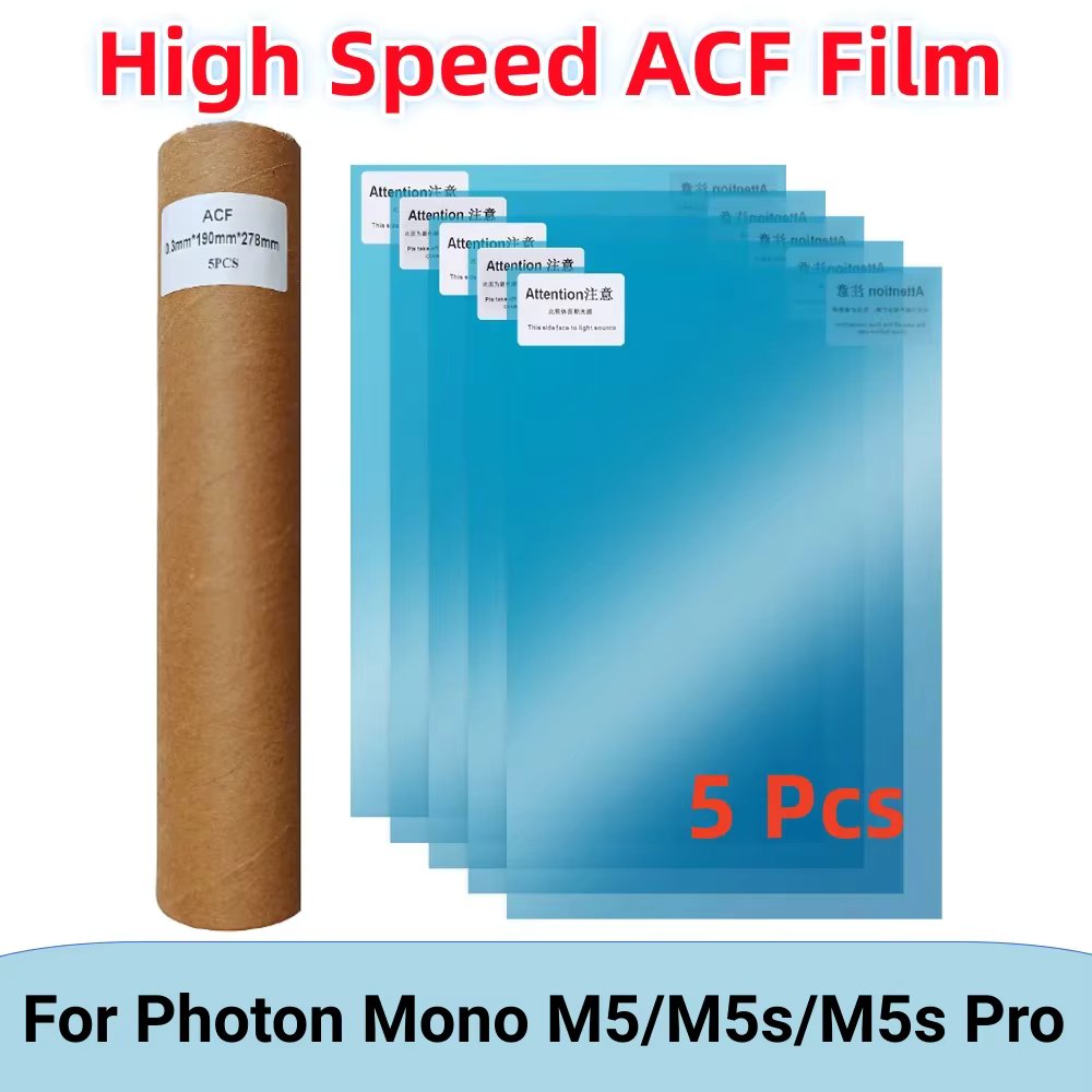 5Pcs ACF Film 10.1 Inch 278*190mm for ANYCUBIC Photon Mono M5s M5s Pro M7 Pro 0.3mm UV Resin 3D Printers Release Films LCD SLA