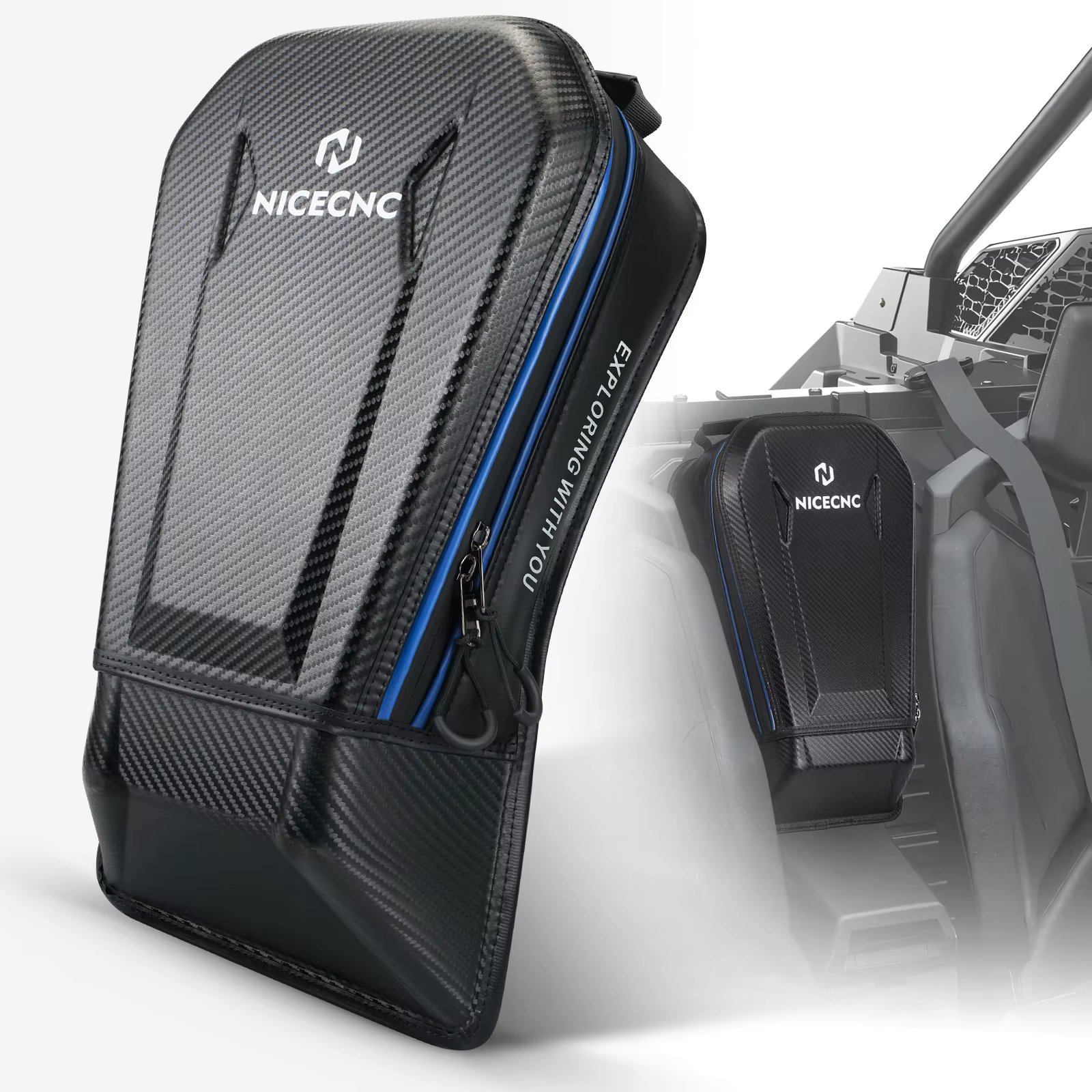 For RZR Pro XP Center Seat Bag EVA Hard Durable UTV Storage Cab Pack for For Polaris PRO XP 4 Sport/Ultimate/Premium 2020-2023