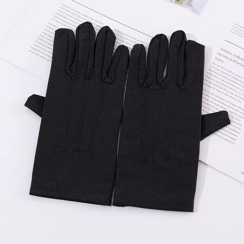 2023 New Fashion Summer Spandex Gloves Men Women Sunscreen Driving Glove Black Etiquette Thin Stretch Dance Tight White Gloves