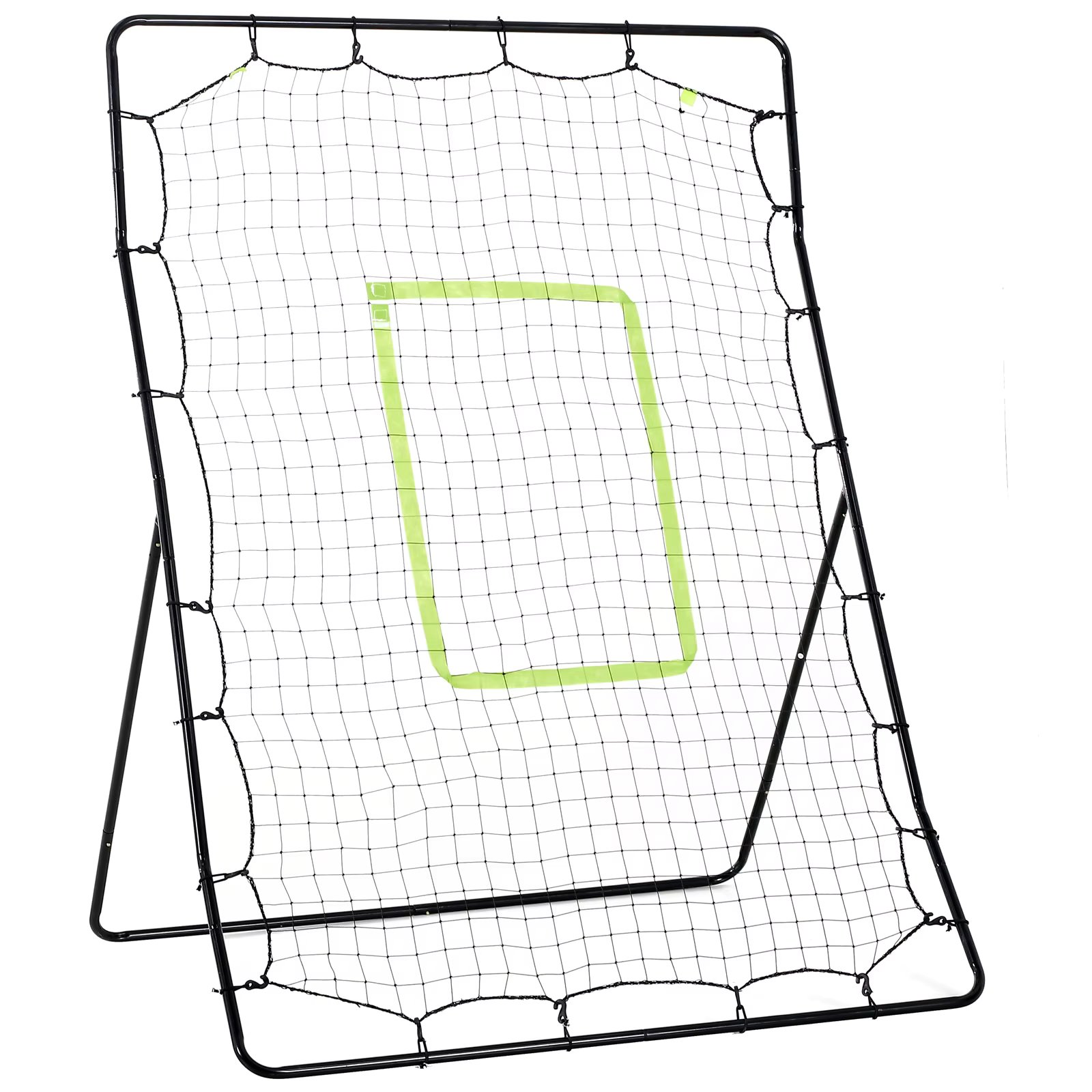 HOMCOM Metal Frame Baseball Net Hooks 123x90x174 cm Black