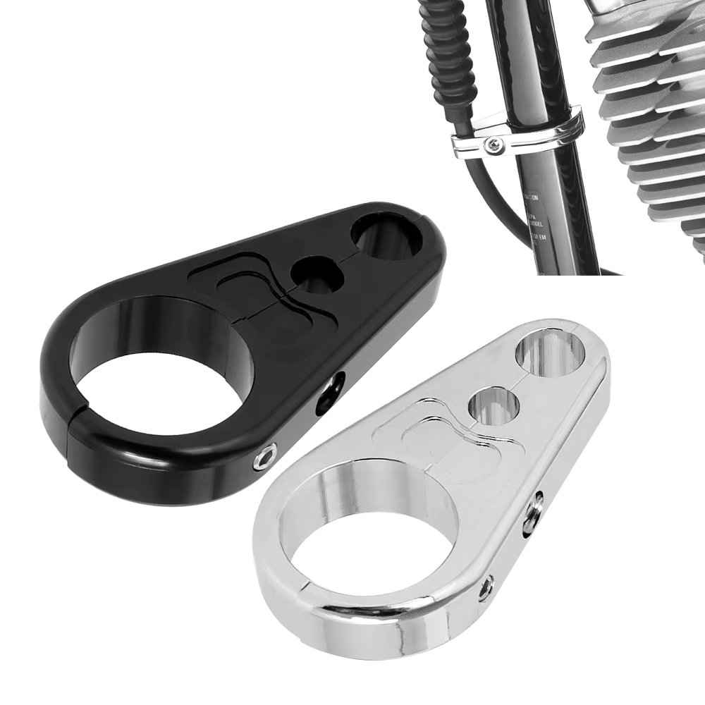 For Harley Dyna Sportster XL Cafe Racer 1" 25mm Motorcycle Frame Handlebar Clutch Cable Brake Line Clamp Fixed Clips