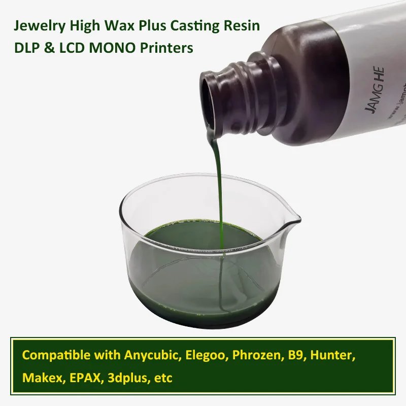 JamgHe EWIC-3000A High Wax Plus Jewelry Castable Resin for 3D 2k 4k 6k 8k 12k Mono LCD& DLP Printers