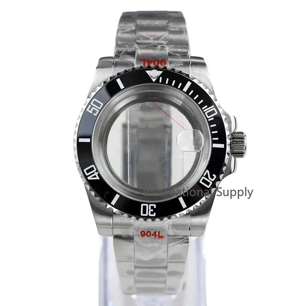40mm NH35 Watch Case Stainless Steel Watchband Sapphire Glass For nh34 nh35 miyota 8215 Movement 28.5mm Dial Submariner Daytona