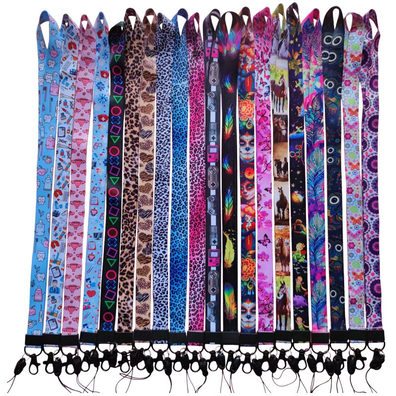 Beautiful Cartoon Styles Lanyard for Key Neck Strap Card ID Badge Holder Key Chain Key Holder Accessories