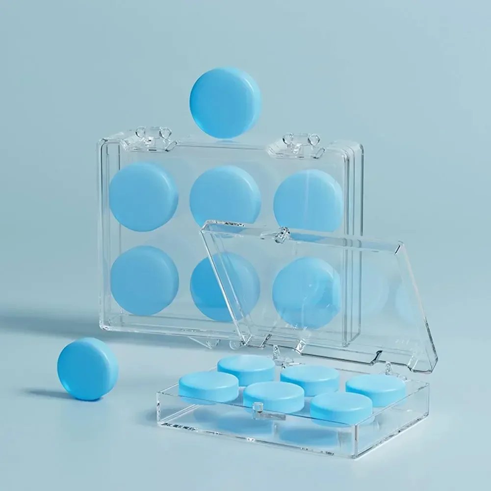 Soft Silicone Ear Plugs Transparent Sleeping Sound Insulation Earmuffs Diving Showering Noise Reduction Earplugs Unisex