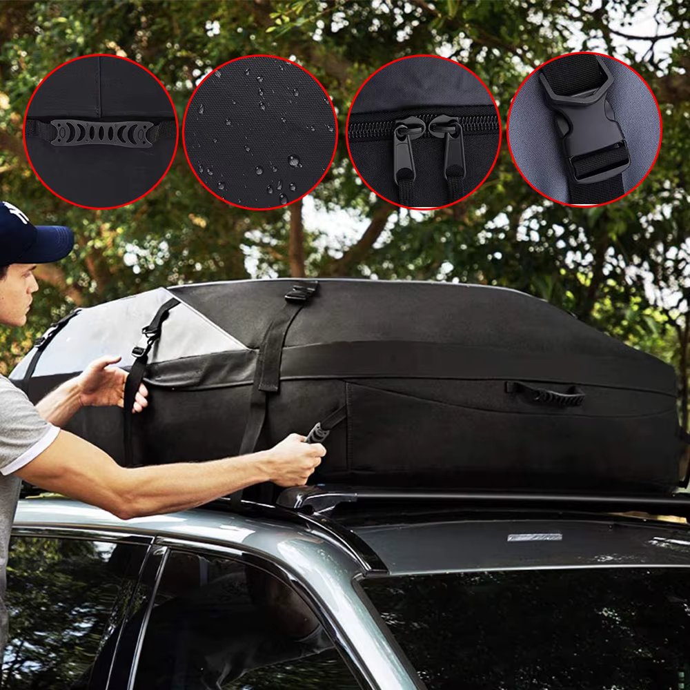 All-Season Protection Car Roof Luggage Bag Cargo Waterproof Auto Rooftop Luggage Carrier Storage Foldable Roofs Bags