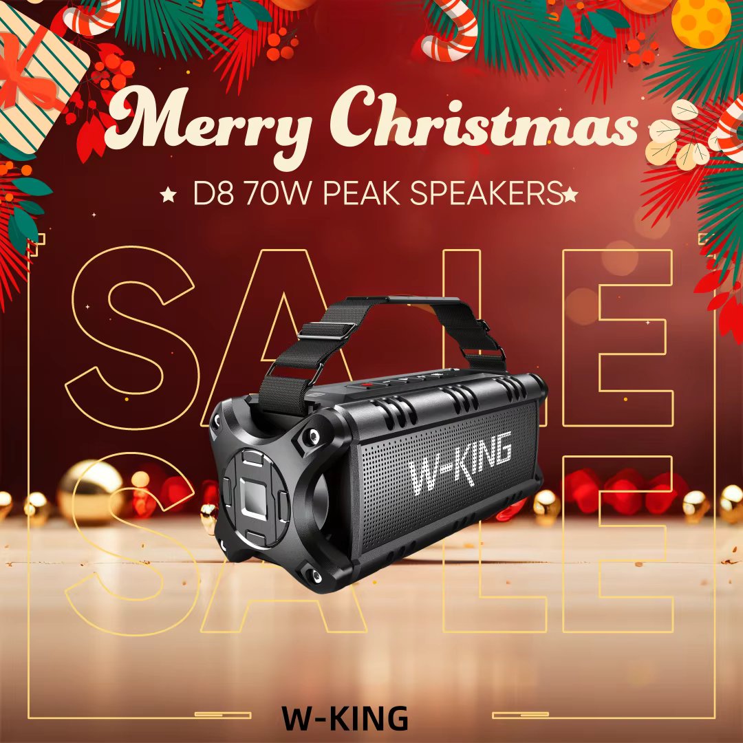 W-KING Bluetooth Speaker, 90W Peak 50W RMS IPX6 Waterproof Loud Speakers Bluetooth Wireless, Large Outdoor Portable Speaker