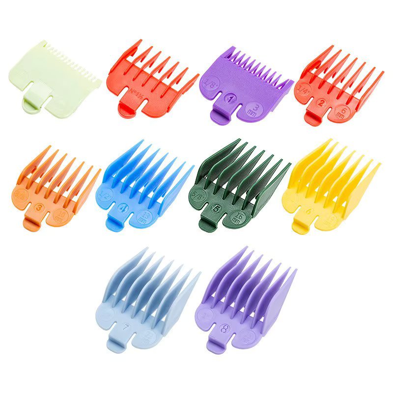 1Set T9 Hair Clipper Guards Guide Combs Trimmer Cutting Guides Styling Tools Attachment Compatible 1mm 2mm 3mm 4mm 6mm 9mm
