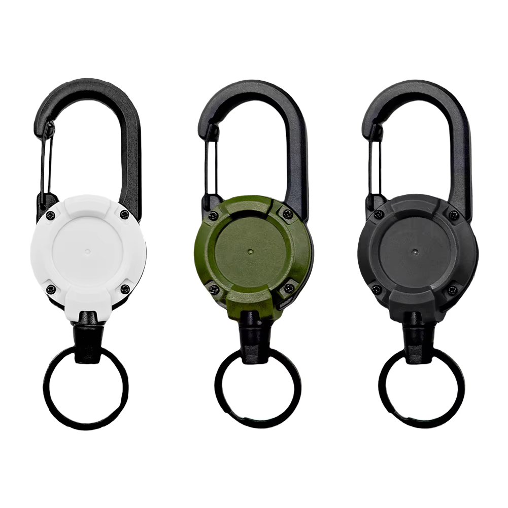 1/3Pcs Automatic Retractable Wire Rope Antitheft Easy-to-pull Buckle Rope Elastic Keychain Sporty Retractable Key Ring Anti Lost