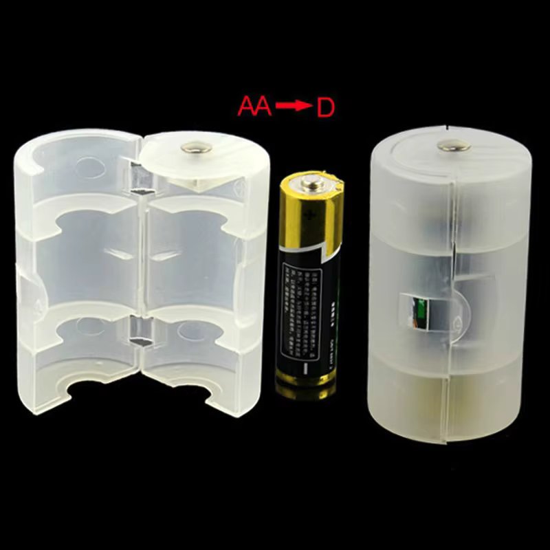 1/2/5pcs  AA To D Cell Size Battery Holder Conversion Adapter Switcher Converter Case
