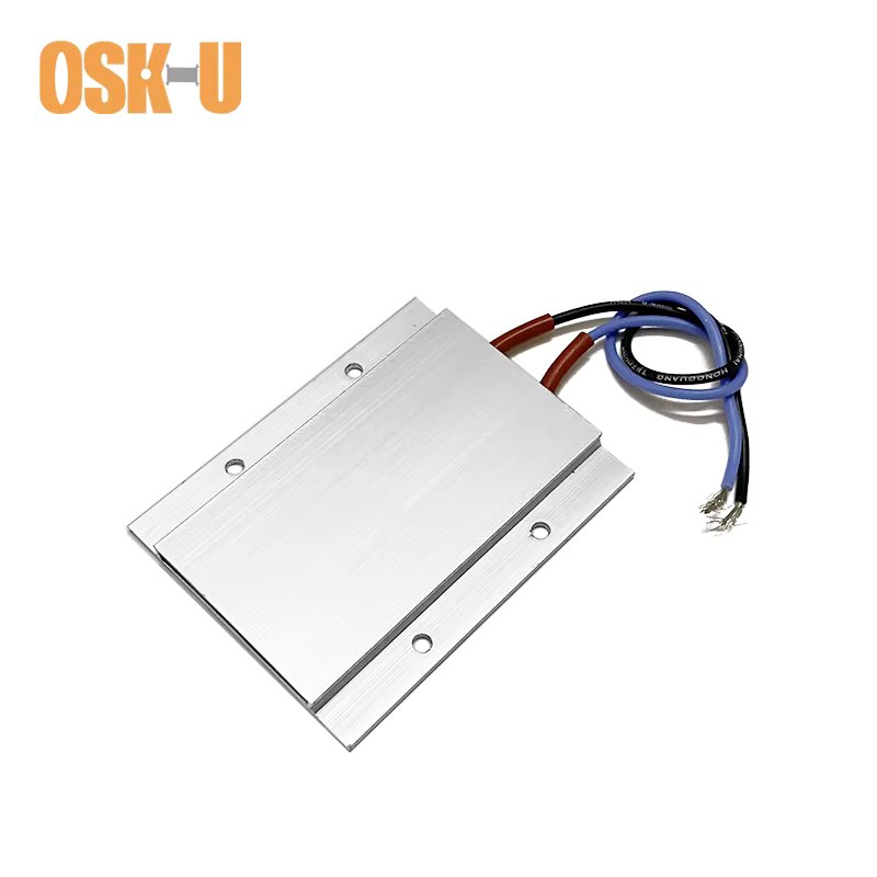 12/24V PTC Heating Element Thermostat 77x62x6mm Electric Heater Plate Aluminium Cover 70/110/200 Celsius Degree for Dehumidifier