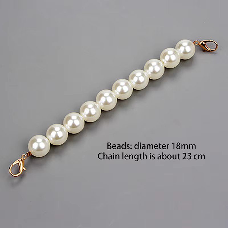 Imitate Pearl Strap for Bags Handbag Accessories Purse Belt Handles Cute Bead Chain Tote Women Purse DIY Replacement Strap Chain