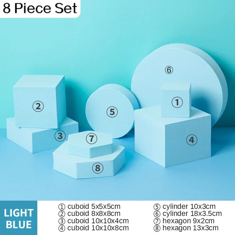 Light Blue-8pcs set