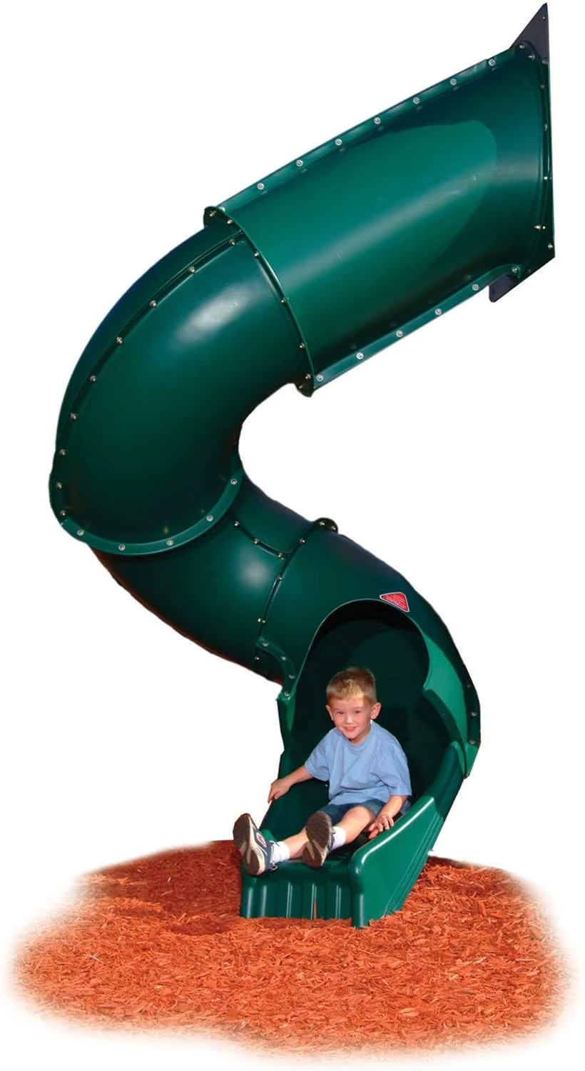 Slide 7 ft.Turbo Tube Slide , Green