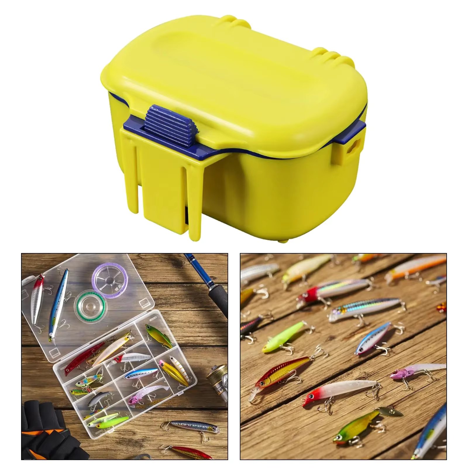 Fishing Lure Box Multipurpose Organizer Breathable Portable Fishing Worm Box