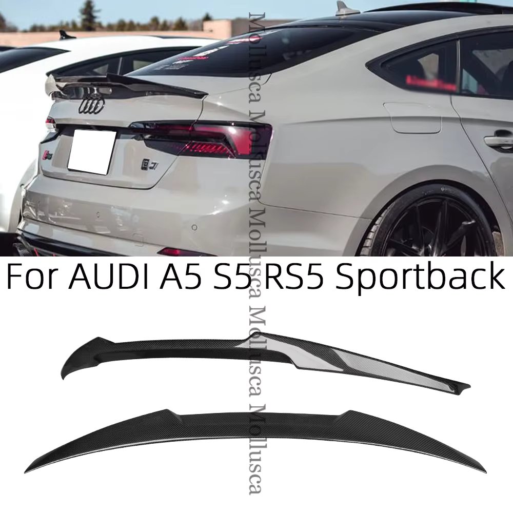 For AUDI A5 S5 RS5 B9 Sportback 4Door M4 Style Carbon fiber Rear Spoiler Trunk wing 2016-2023 FRP honeycomb Forged