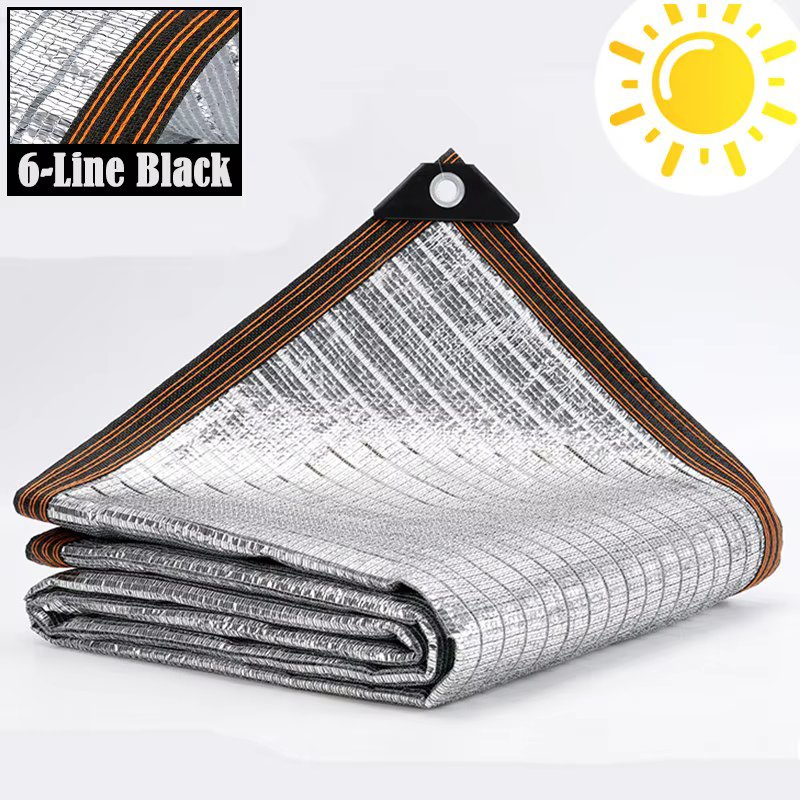 85% Shade Rate Aluminum Foil Sunshade Net Summer Silvery Reflective Sun Shelter Anti-UV Pergola Awning Car Sun Shed Canopy