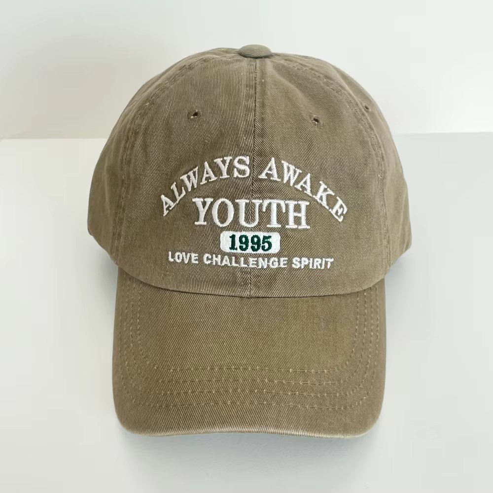 The figure letter Kaki-riveted alphabet men and women's cap baseball cap ball cap cap No. 50