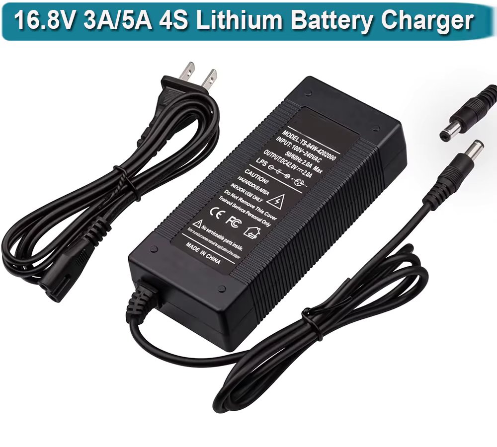 16.8V 5A  10A 4S Lithium Charger Ac DC Charger 14.8V Charger with 5.5 * 2.1DC Connector
