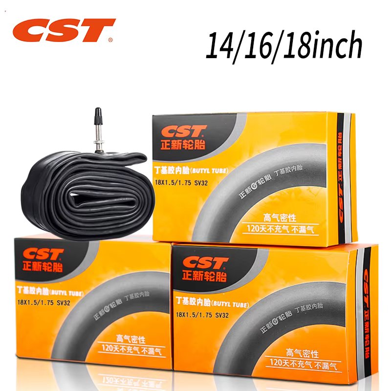 CST 14inch 14 * 1.35 14 * 1.75 Bicycle Parts 16 18X1.5 1.75 1.95 2.125 SV/FV MTB Bicycle Inner Tube