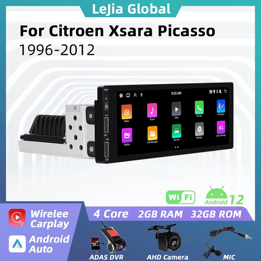 1din Android Car Multimedia for Citroen Xsara Picasso 1996-2012 1 Din Radio Stereo Head Unit Carplay Autoradio GPS Navigation
