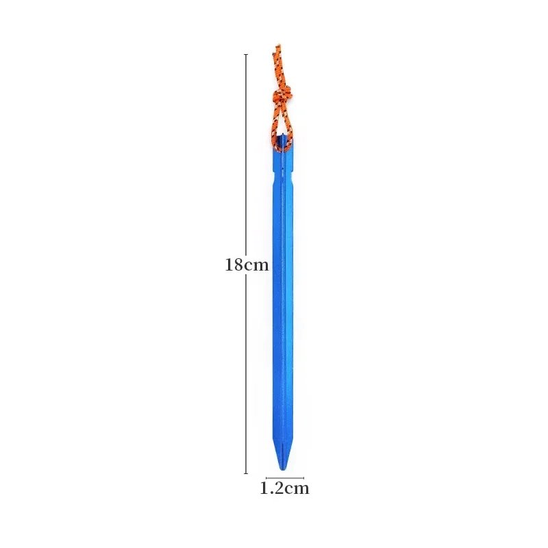 5/10pcs 18cm Tent Pegs Aluminum Tent Stake Ground Nails with Reflective Rope Outdoor Camping Hiking Equipment Tent Accessories