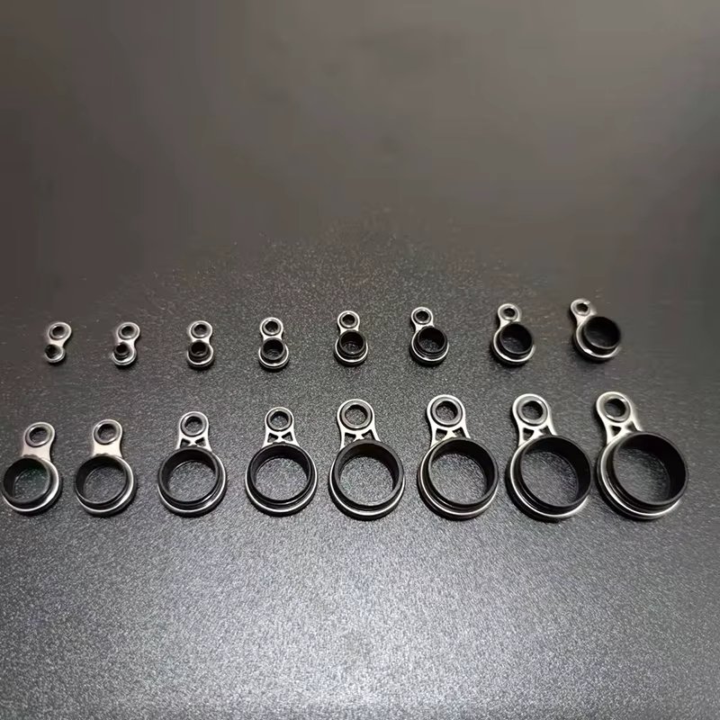 2Pcs/lot Rock Fishing Rod Guide Ring 1.5mm-16.5mm Guide Eye Telescopic Fishing Rod DIY Repair Kit Tackle Accessories B569
