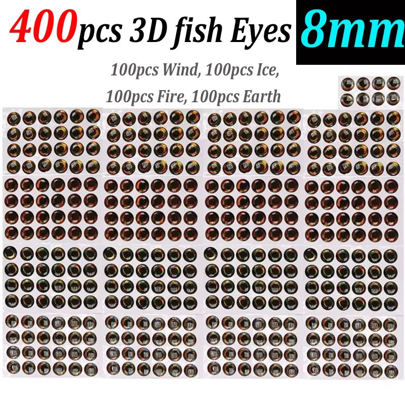 400pcs mix color 8mm