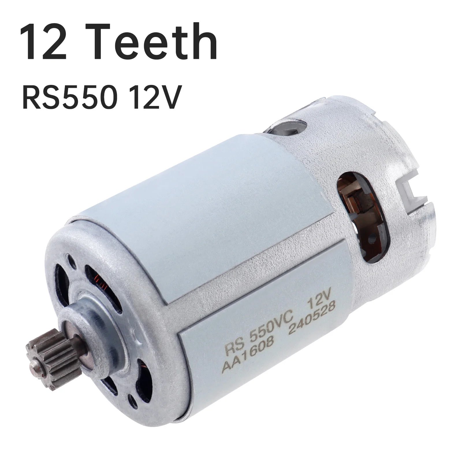 RS550 12 Teeth 12V  DC Motor 19500RPM Two-speed Micro Motor for Electric Drill / Electric Screwdriver