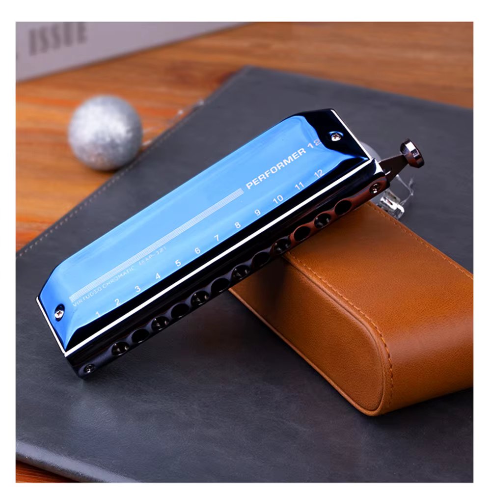 East top  new chromatic harmonica,EAP-12 12 hole 48 tone mouth organ,new style,professional harmonica for player,gift