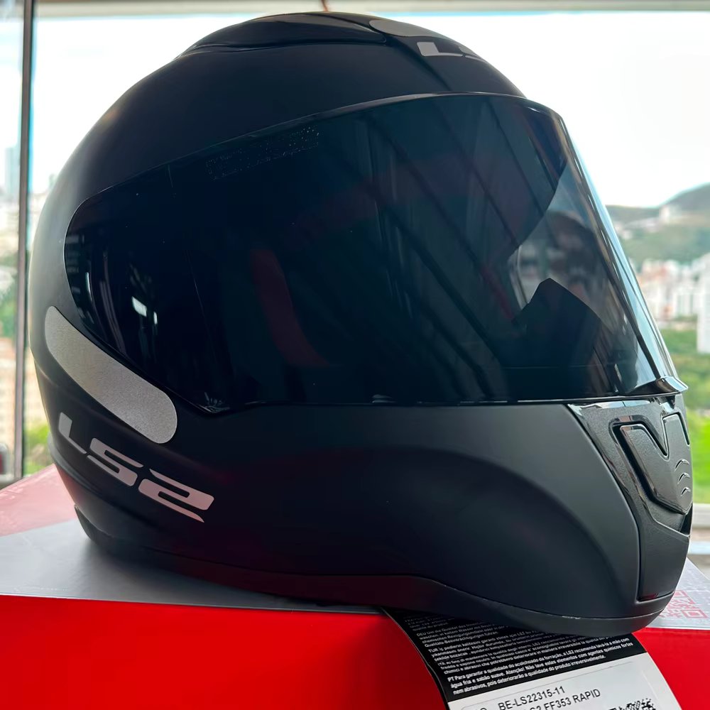 Capacete Ls2 FF353 Rapid Matte Black + Viseira Fumê