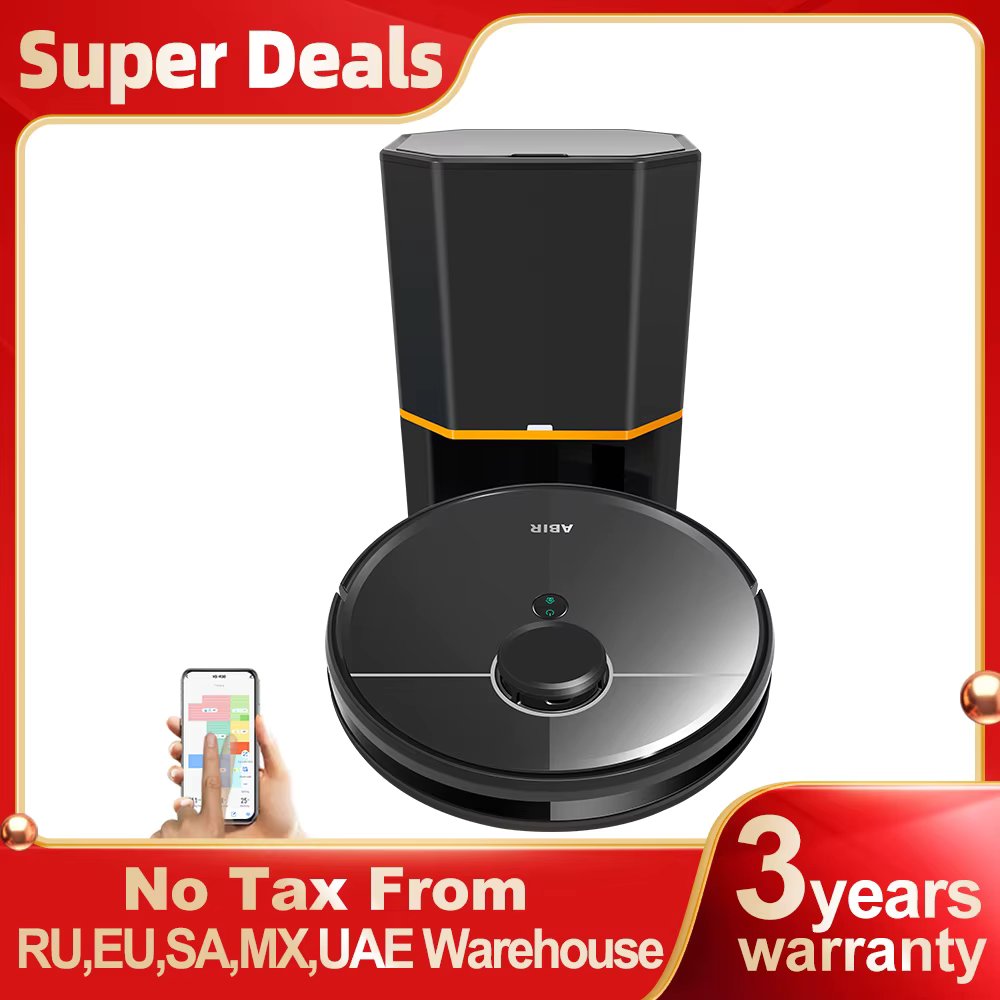 Robot Mop ABIR R30 , Self-cleaning dustbin, Dual Laser,Advanced Map Management,Auto Smart Carpet Floor Washing