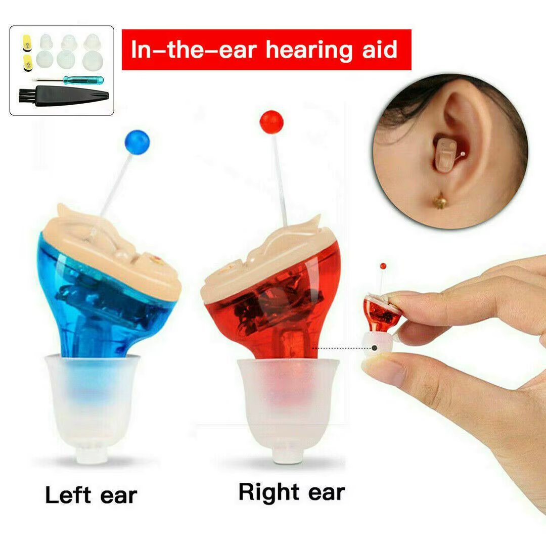 JINGHAO Invisible Hearing Aids Sound Amplifiers CIC Sound Voice Amplifier Mini Aids for Elderly