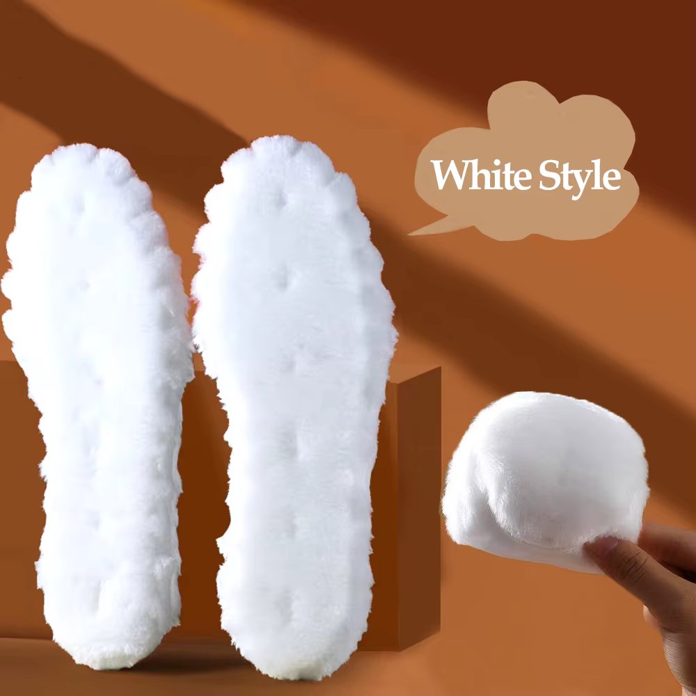 Imitation Wool Insoles for Shoes Men Winter Outdoor Feet Warming Pad Snow Boots Thicken Felt Soles Heated Shoe Insoles Women