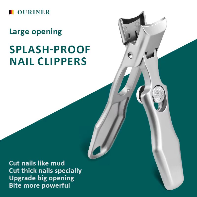 Nail Clippers Stainless Steel Wide Jaw Opening Manicure Fingernail Cutter Thick Hard Ingrown Toenail Scissors tools