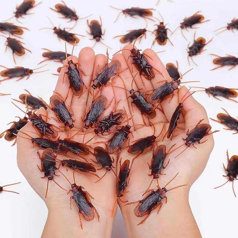 10pc Funny Fake Cockroach Halloween Party Decoration Trick Props Artificial Roach Bug Party Supplies Kids Favor Party Decoration