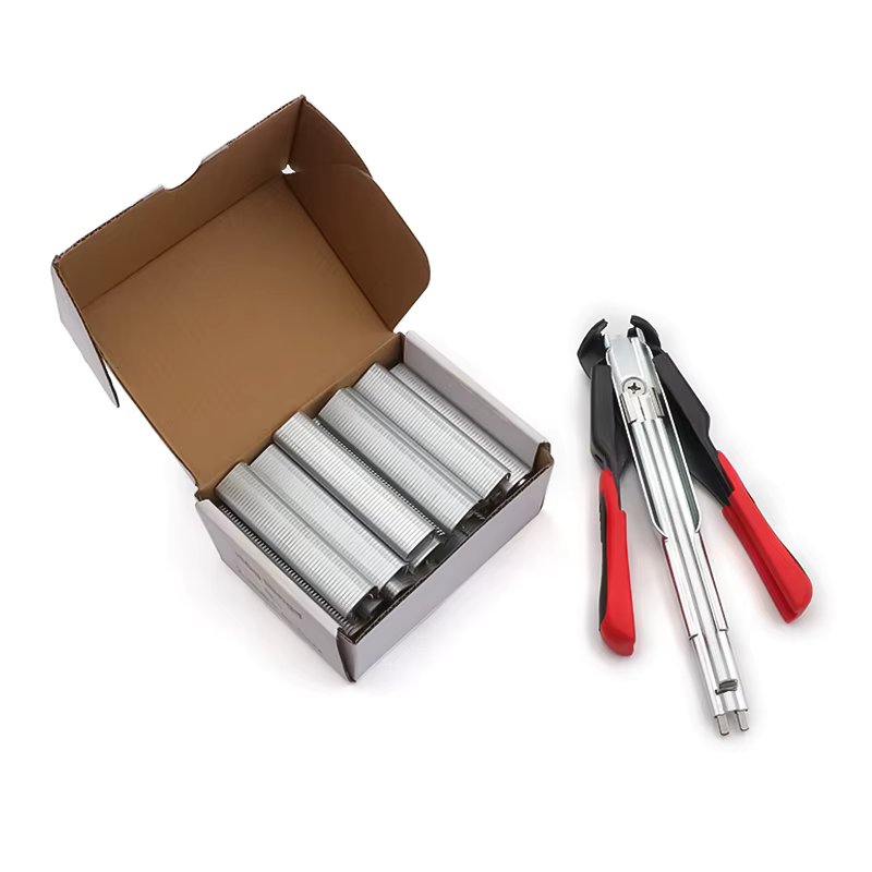 Animal Cage Accessories Hog Ring Installation Wire Cage Clamp and C Type Nails Chicken Pig Bird Pet Cage Installation Equipment