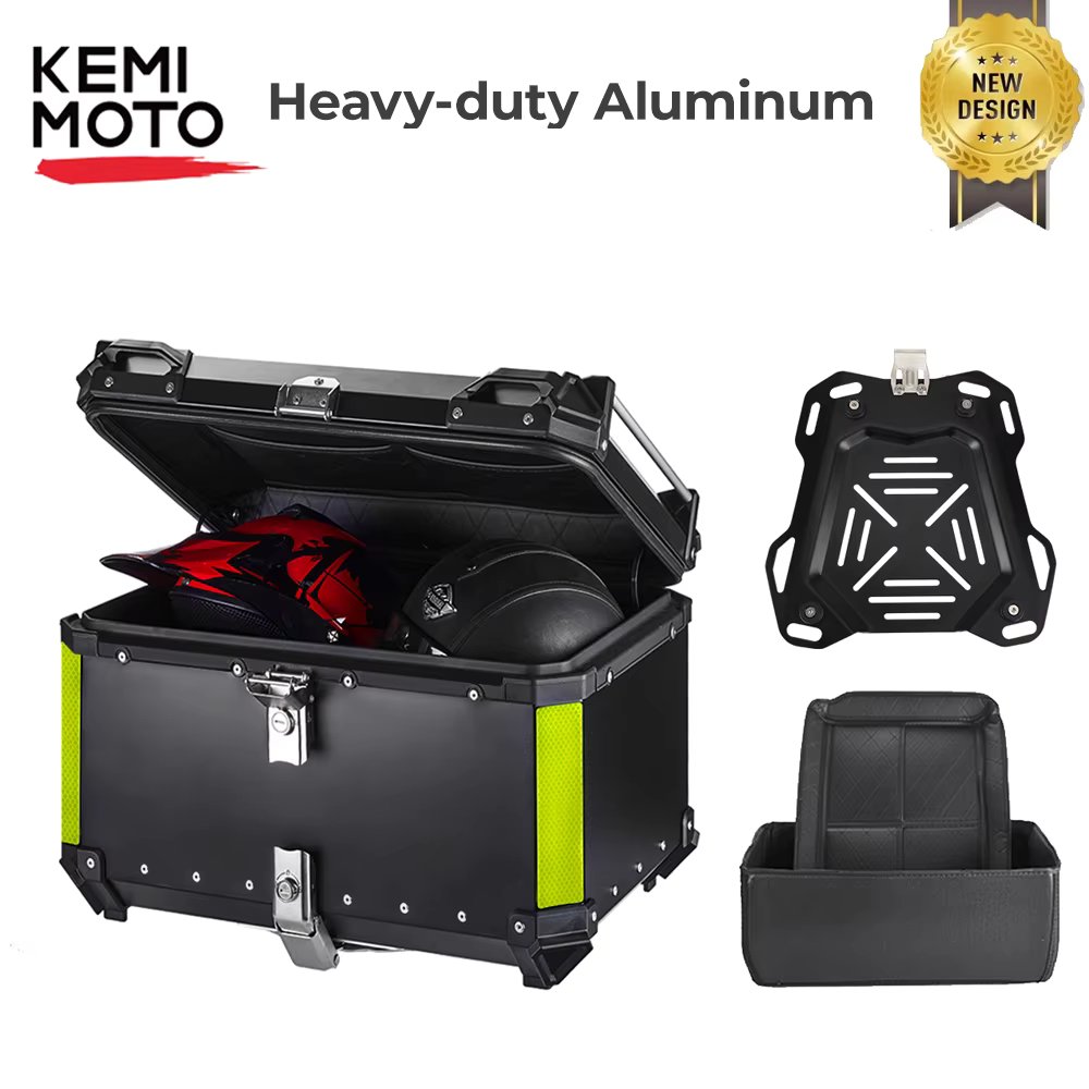 Motorcycle Helmet Box CNC Aluminum Top Tail Rear Luggage Storage Tool Cases Lock Trunk For YAMAHA For Honda For BMW For