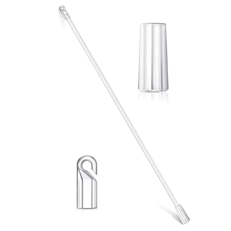 Venetian Blinds Pulling Rod with Replacement Rod Heads Set Accessory for Transparent Curtain Vertical Wand Supplies Kit Accesso