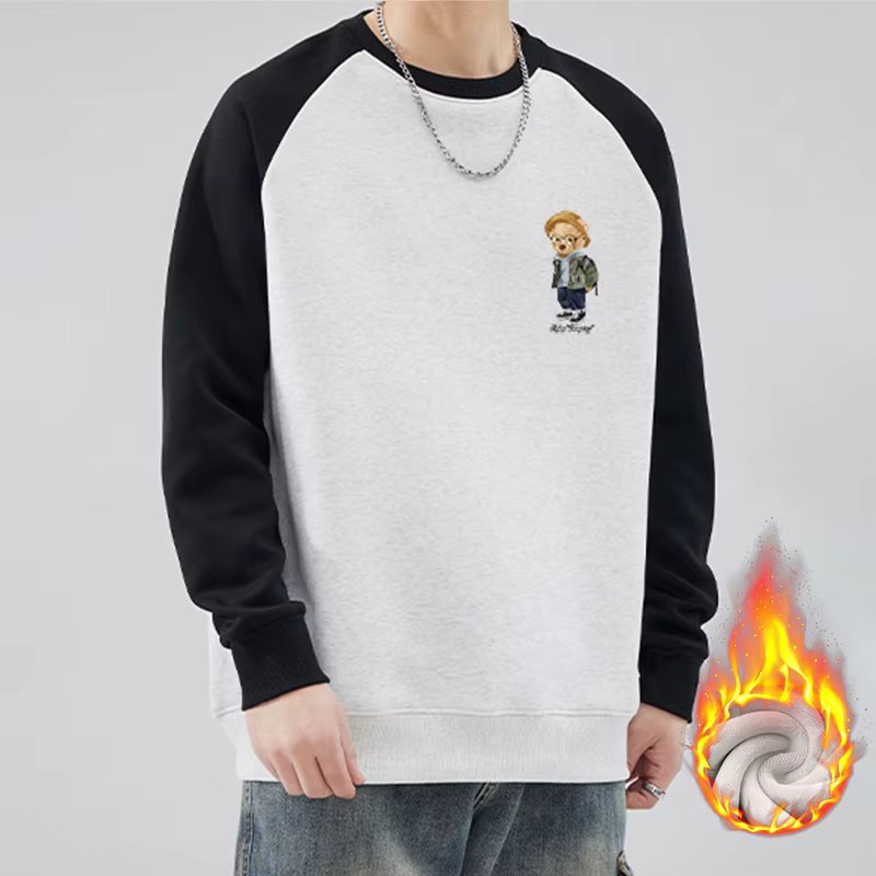 Trend in cute character print color Raglan cotton man-to-man basic/dono men casual warm T-shirt TS3119-3120