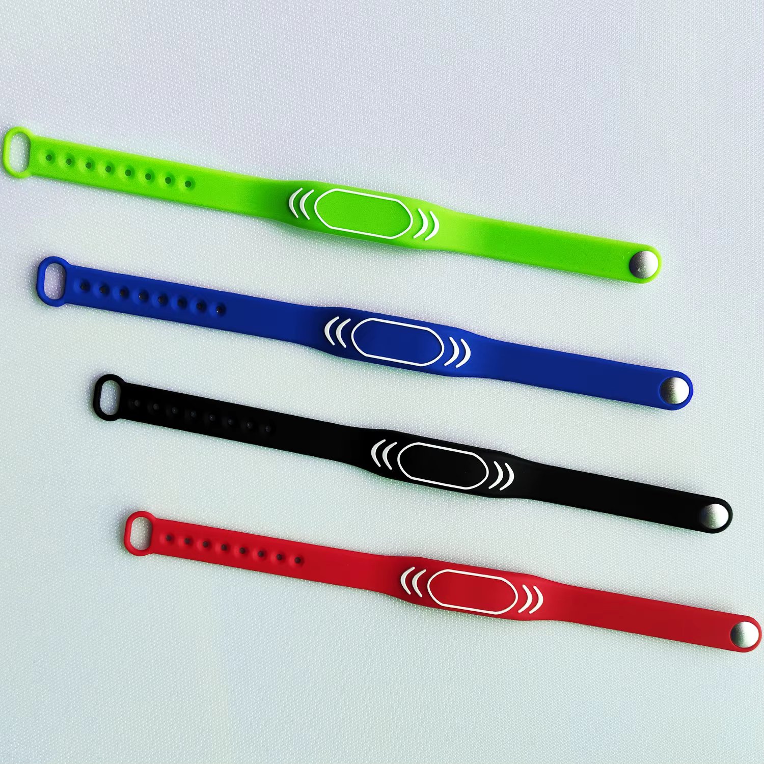 5 pcs Colorful Adjustable 13.56MHZ F08 Chip ISO14443A Wristband Waterproof and Skin-Friendly Silicone Material