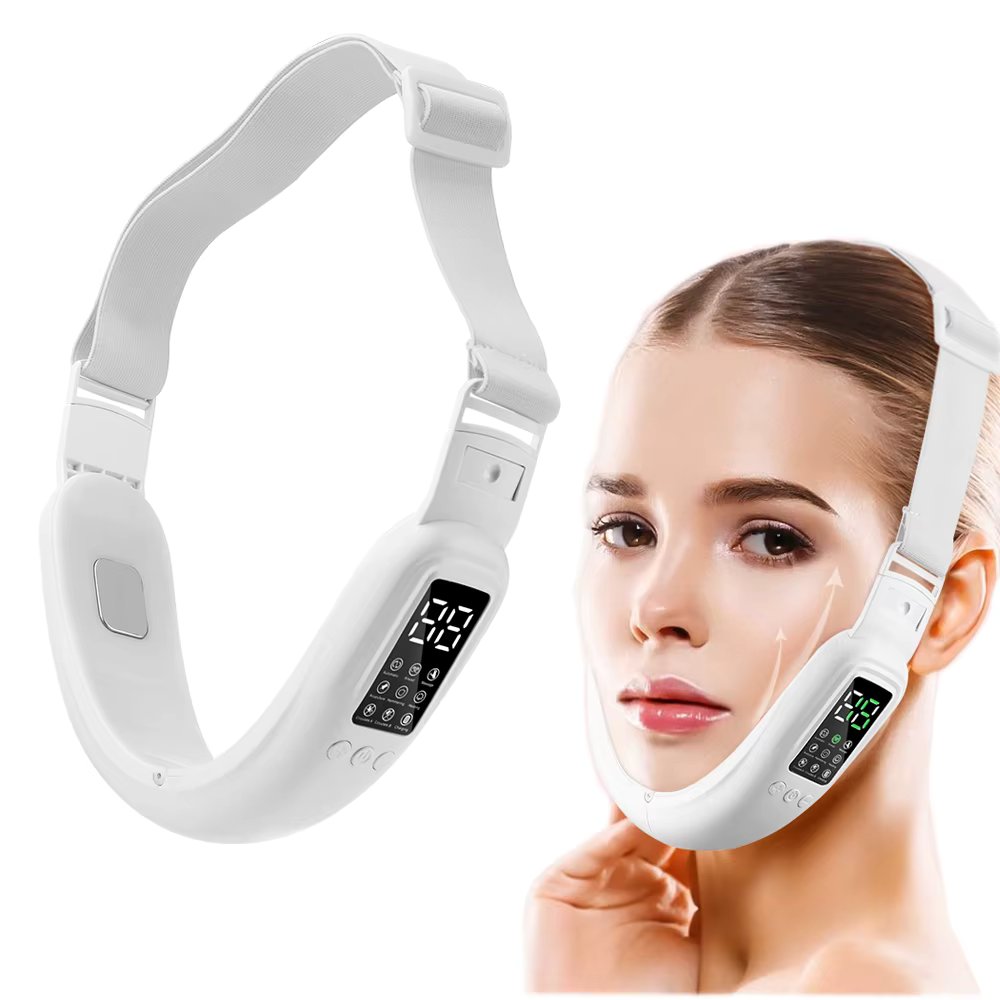 8 Mode Microcurrent V-face Face Lift Device Heated Facial Slimming Machine Skin Rejuvenation Double Chin V Vibration Massager